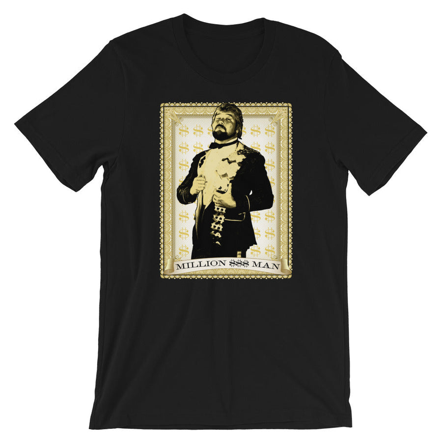 [Color:Black] “Million Dollar Man” Ted DiBiase "Portrait" T-Shirt