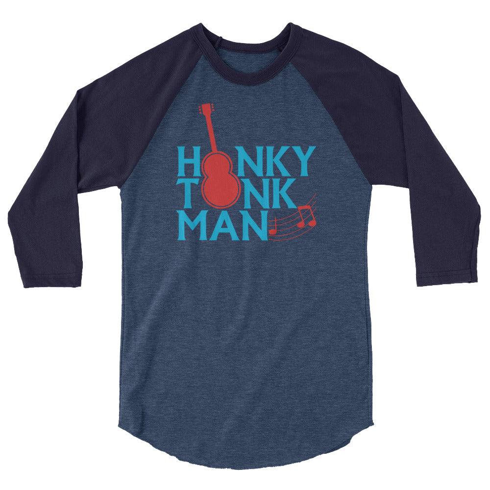 Honky Tonk Man "Guitar Logo" 3/4 Sleeve Raglan Shirt