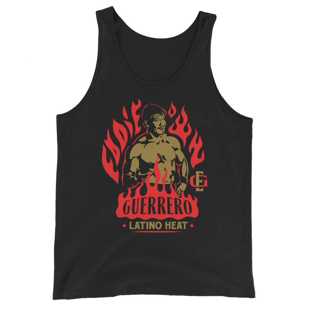 [Color:Black] Eddie Guerrero "Latino Heat Flames" Tank Top