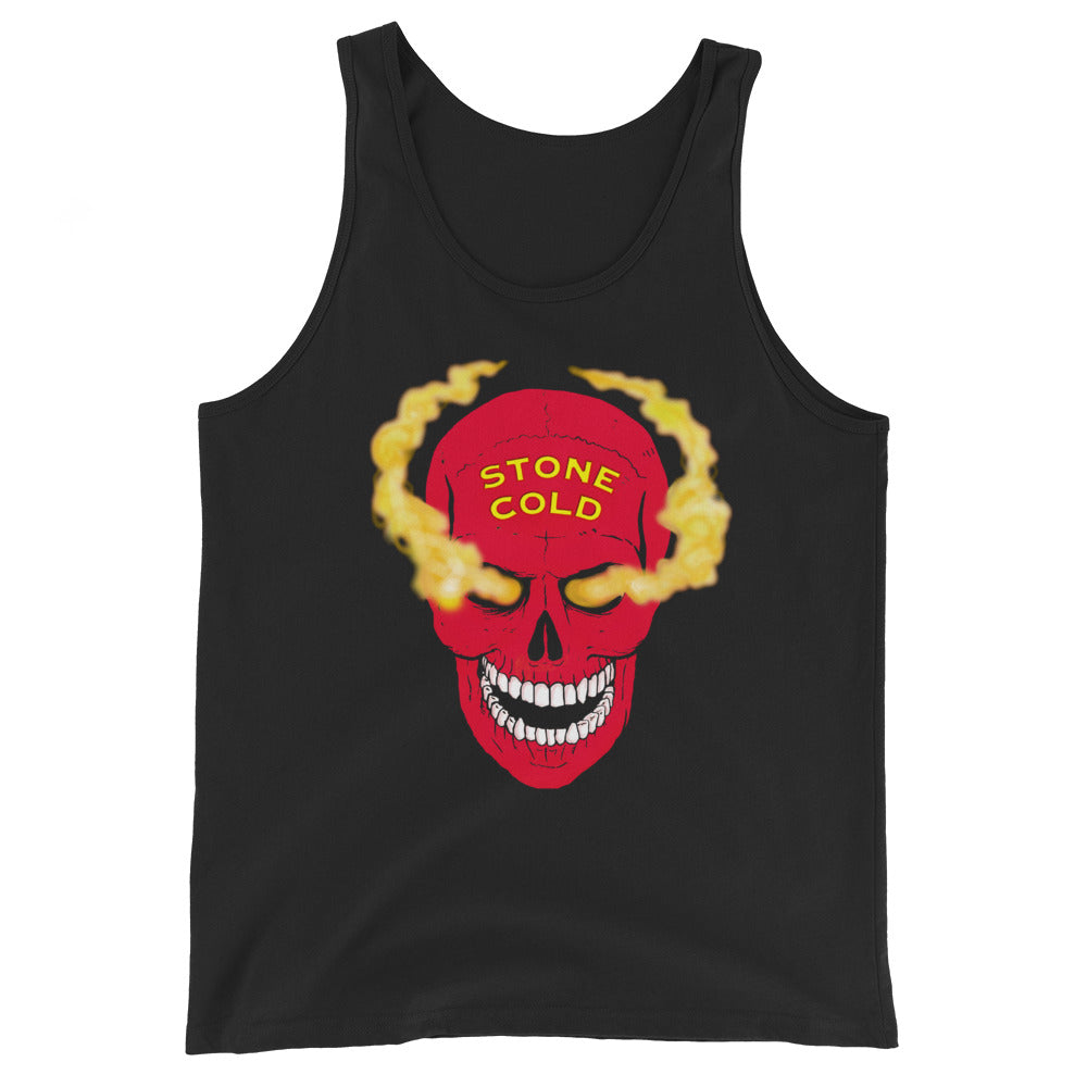 [Color:Black] Stone Cold Steve Austin "Red Skull" Tank Top