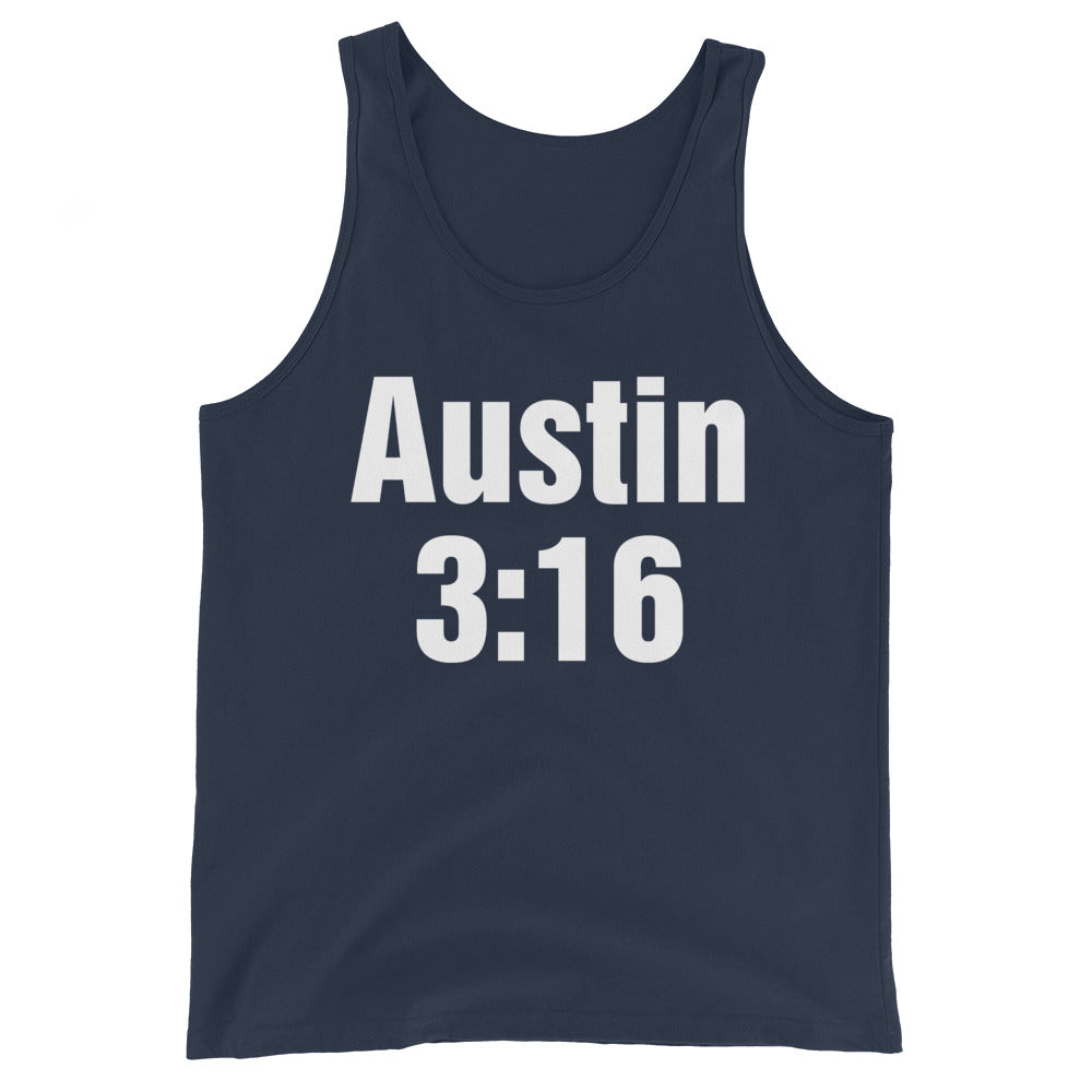 [Color:Navy] Stone Cold Steve Austin "Austin 3:16" Tank Top