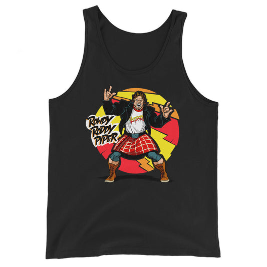 [Color:Black] Rowdy Roddy Piper "Get Rowdy" Tank Top