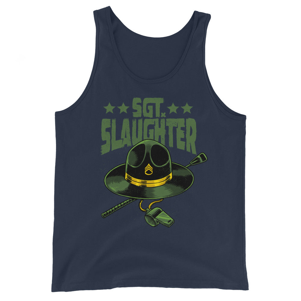 [Color:Navy] Sgt. Slaughter "Hat & Whistle" Tank Top