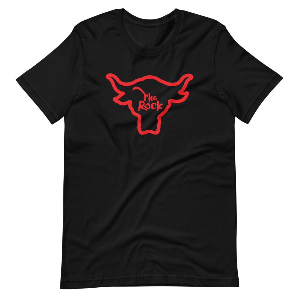 [Color:Black] The Rock "Bull Outline" T-Shirt