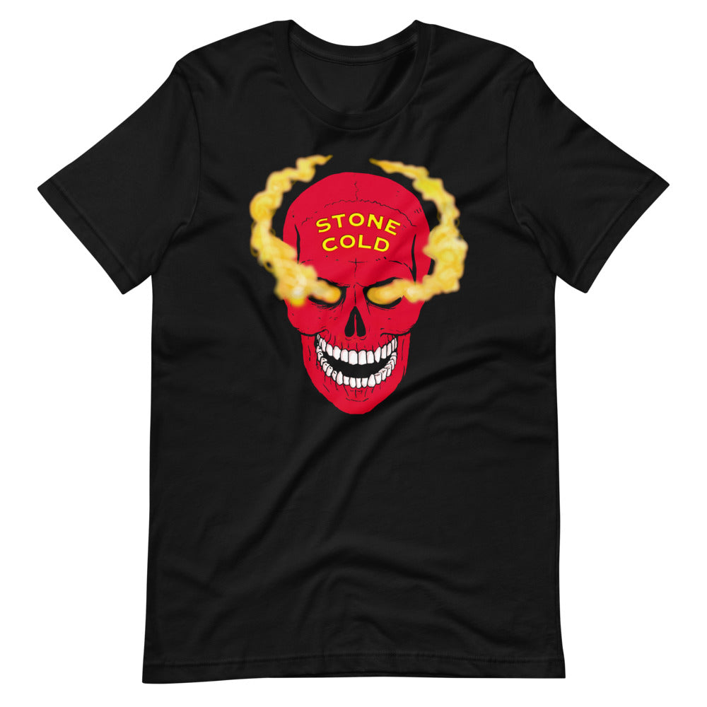 [Color:Black] Stone Cold Steve Austin "Red Skull" T-Shirt