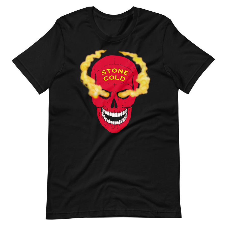 [Color:Black] Stone Cold Steve Austin "Red Skull" T-Shirt