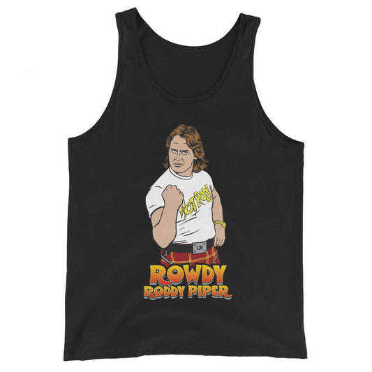 [Color:Black] Rowdy Roddy Piper "Illustrated" Tank Top