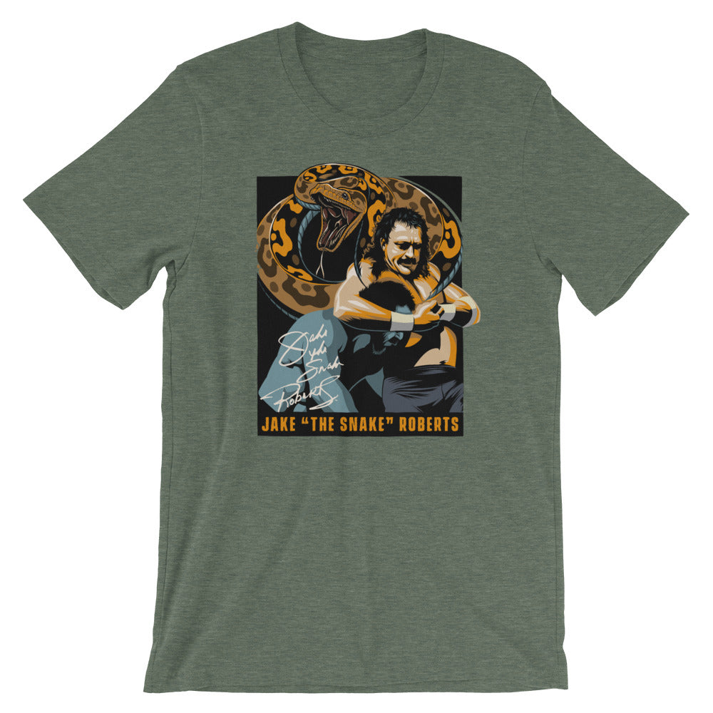 [Color:Heather Forest] Jake The Snake Roberts "Signature" T-Shirt