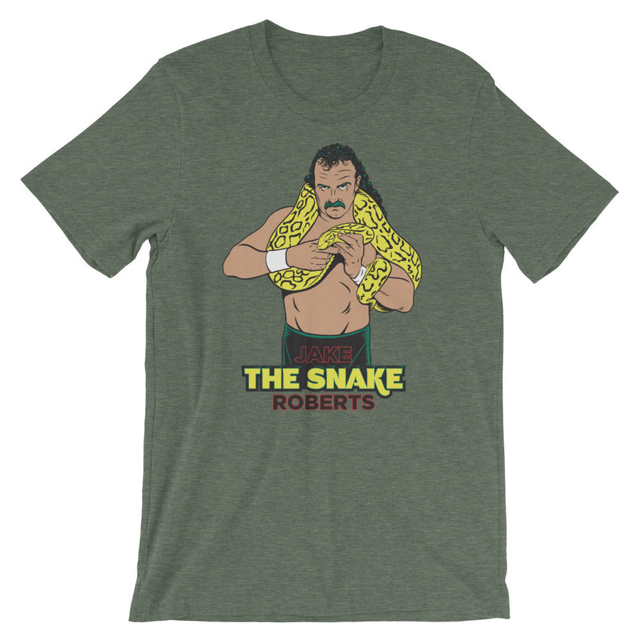 [Color:Heather Forest] Jake The Snake Roberts "Illustrated" T-Shirt