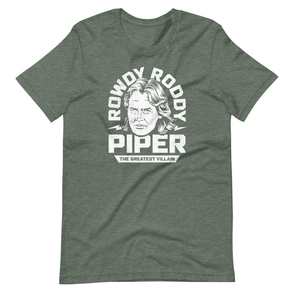 [Color:Heather Forest] Rowdy Roddy Piper "Greatest Villain" T-Shirt