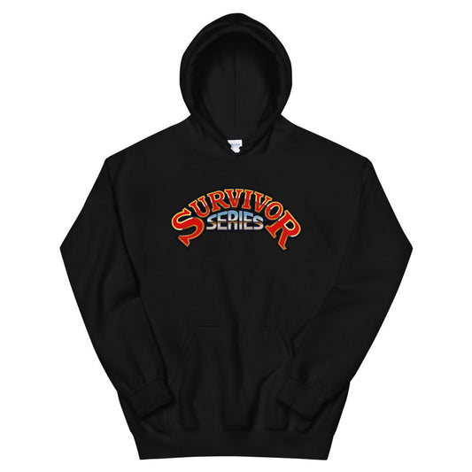 Survivor Series Old School Logo Pullover Hoodie Sweatshirt Hoodie Black PWcatalog