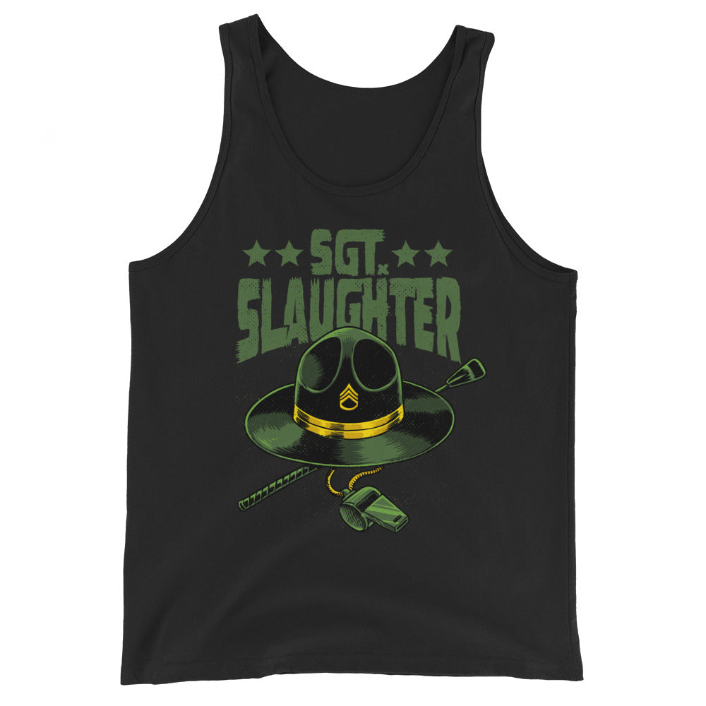 [Color:Black] Sgt. Slaughter "Hat & Whistle" Tank Top