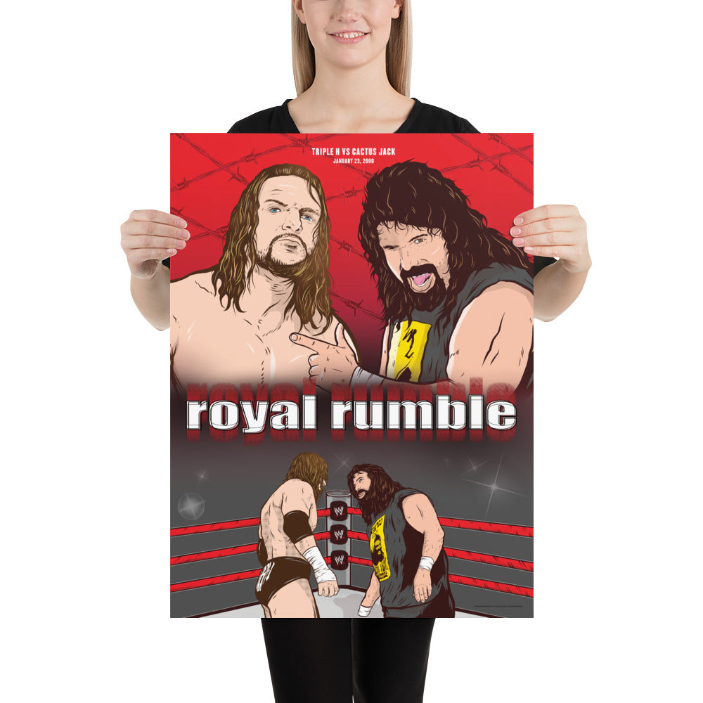 Triple H vs Cactus Jack 18x24 Giclée Print