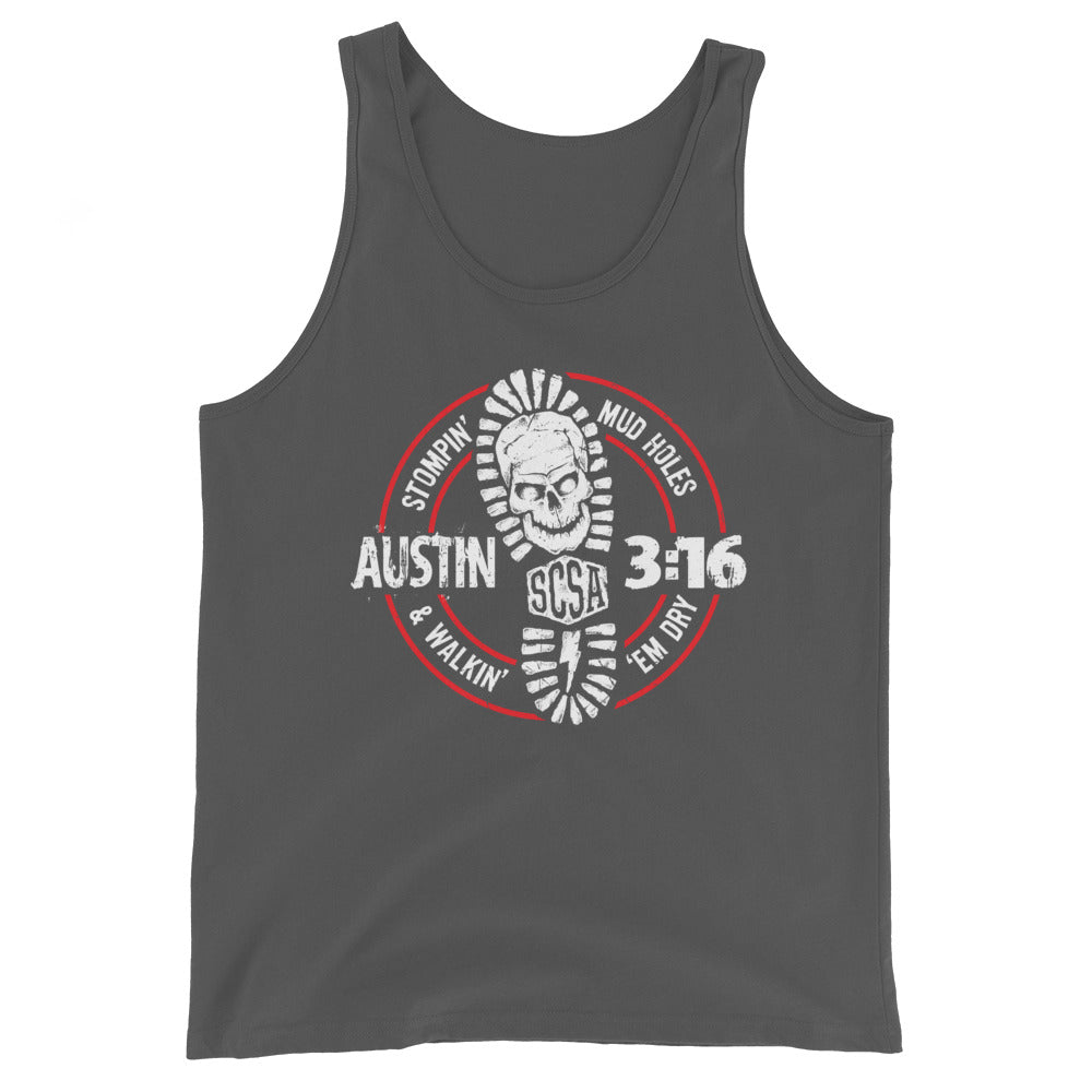 [Color:Asphalt] Stone Cold Steve Austin "Stompin' Mudholes" Tank Top
