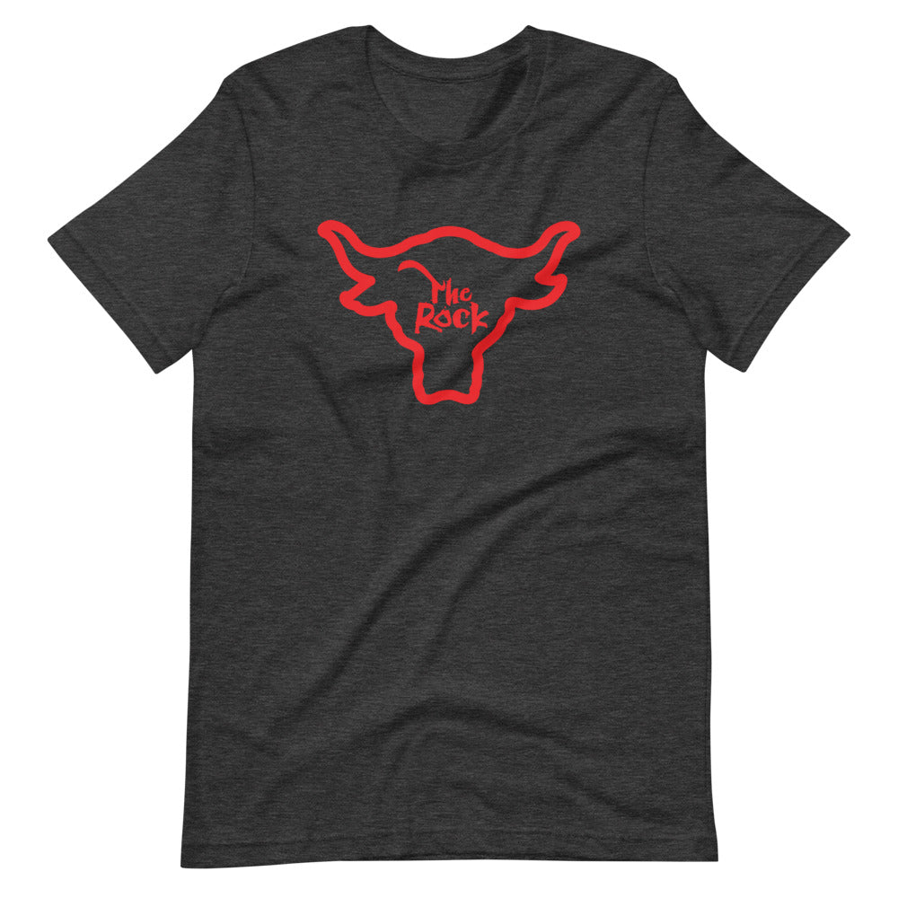 [Color:Dark Grey Heather] The Rock "Bull Outline" T-Shirt