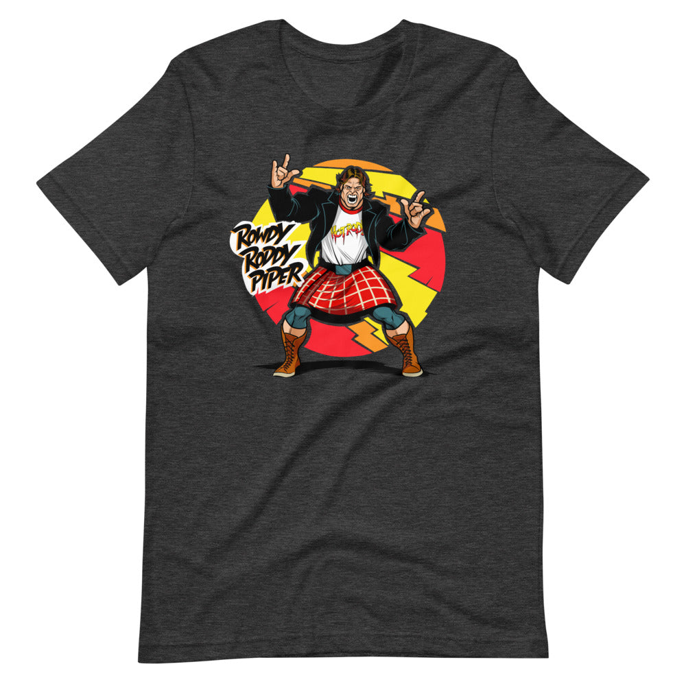 [Color:Dark Grey Heather] Rowdy Roddy Piper "Illustrated" T-Shirt