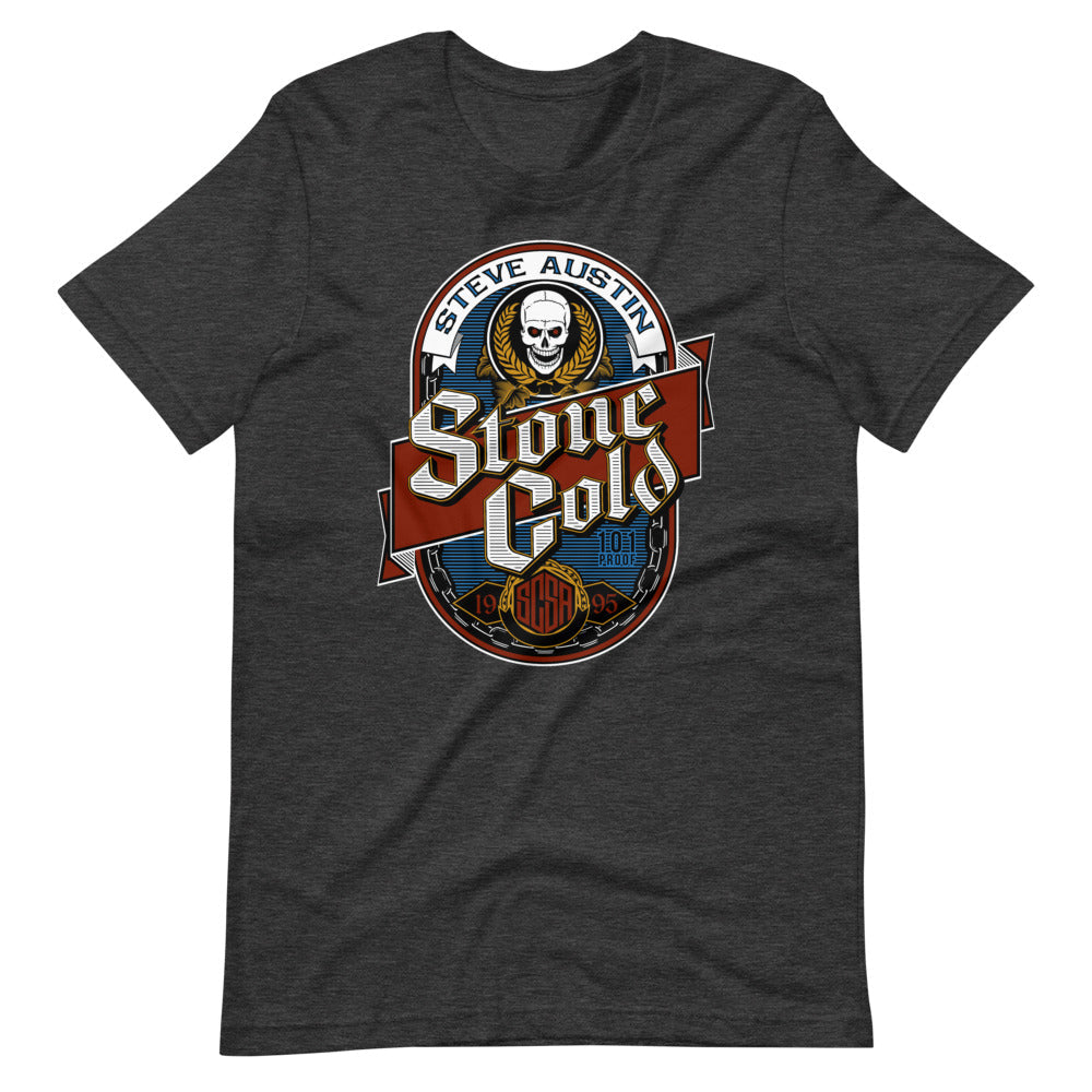 [Color:Dark Grey Heather] Stone Cold Steve Austin "101 Proof" T-Shirt