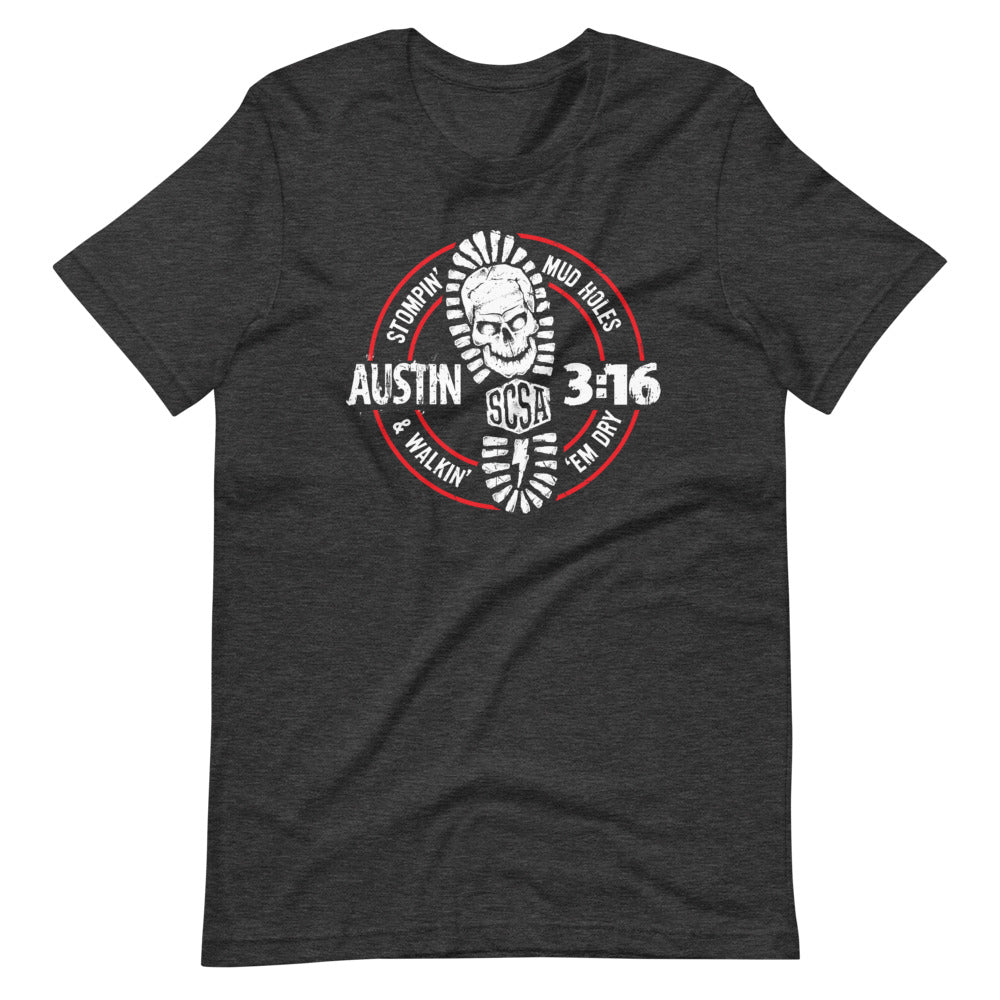 [Color:Dark Grey Heather] Stone Cold Steve Austin "Mudholes" T-Shirt