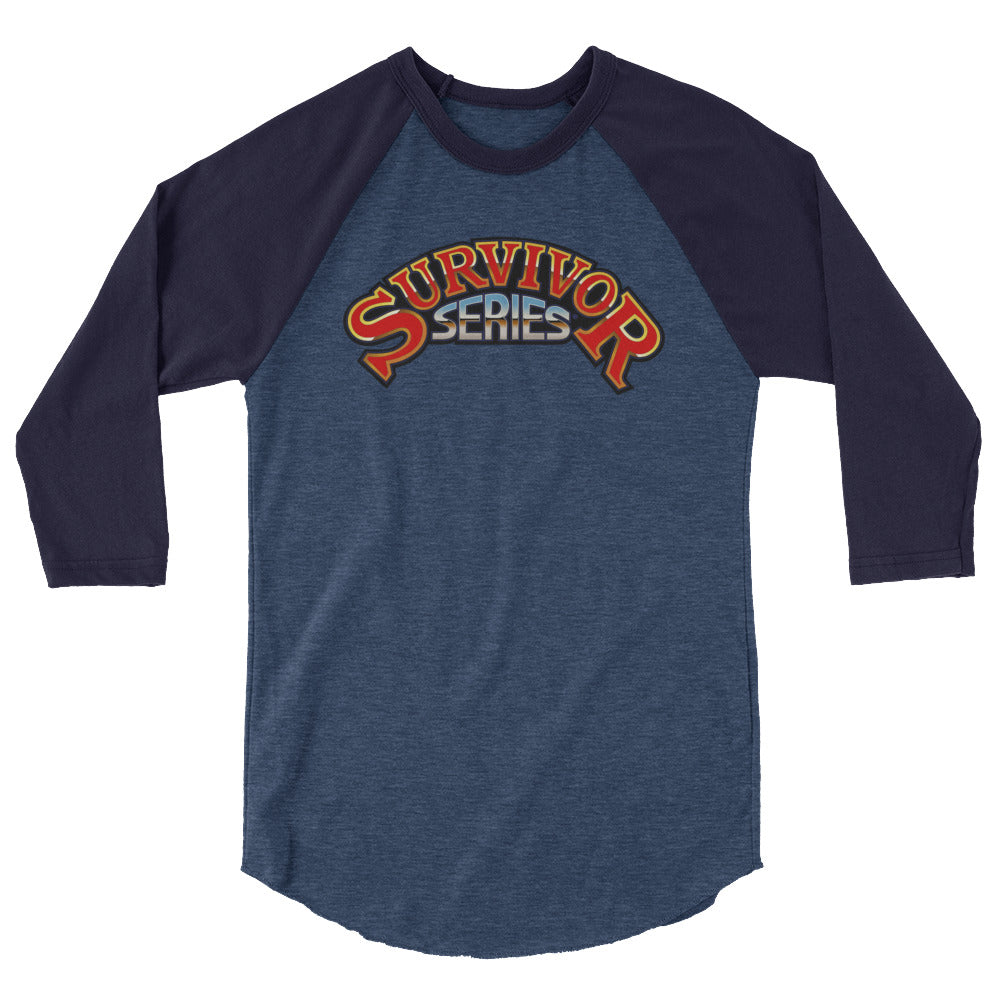 Survivor Series Old School Logo 3/4 Sleeve Raglan Shirt
