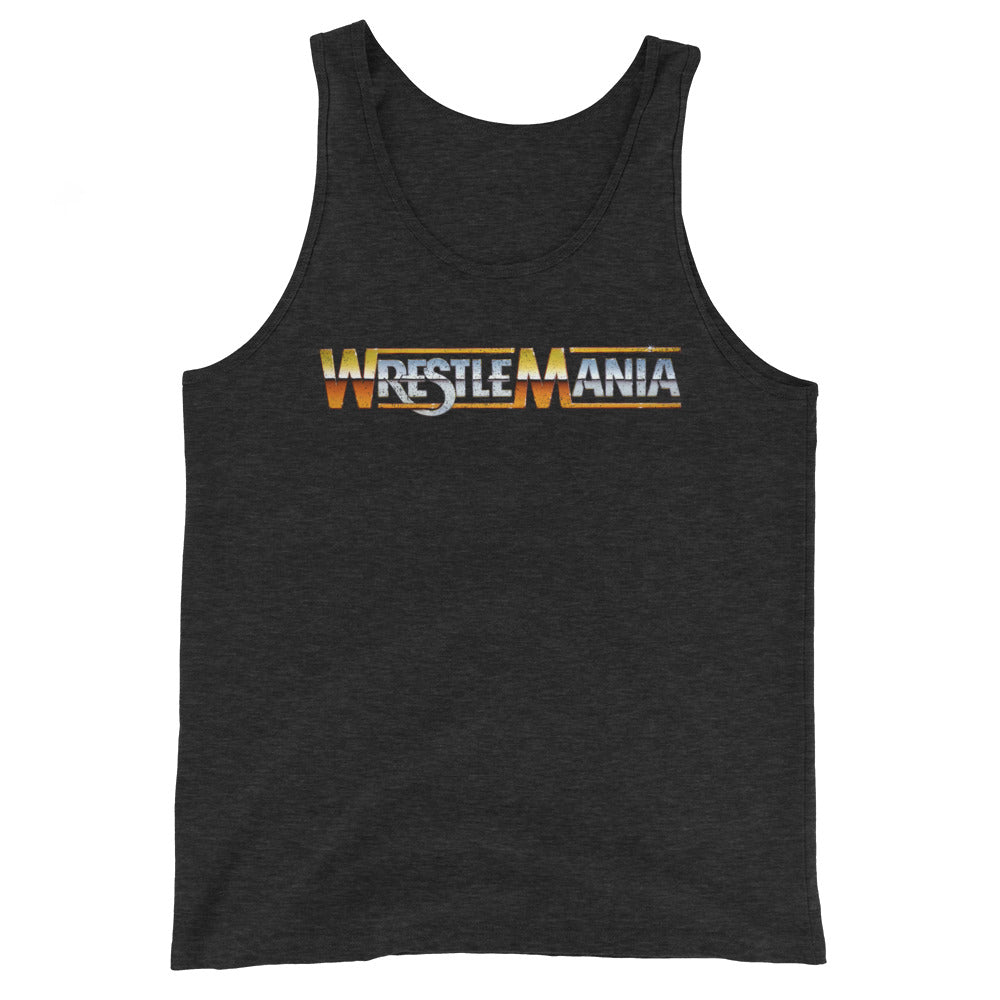 [Color:Charcoal-black Triblend] WrestleMania Old School Tank Top