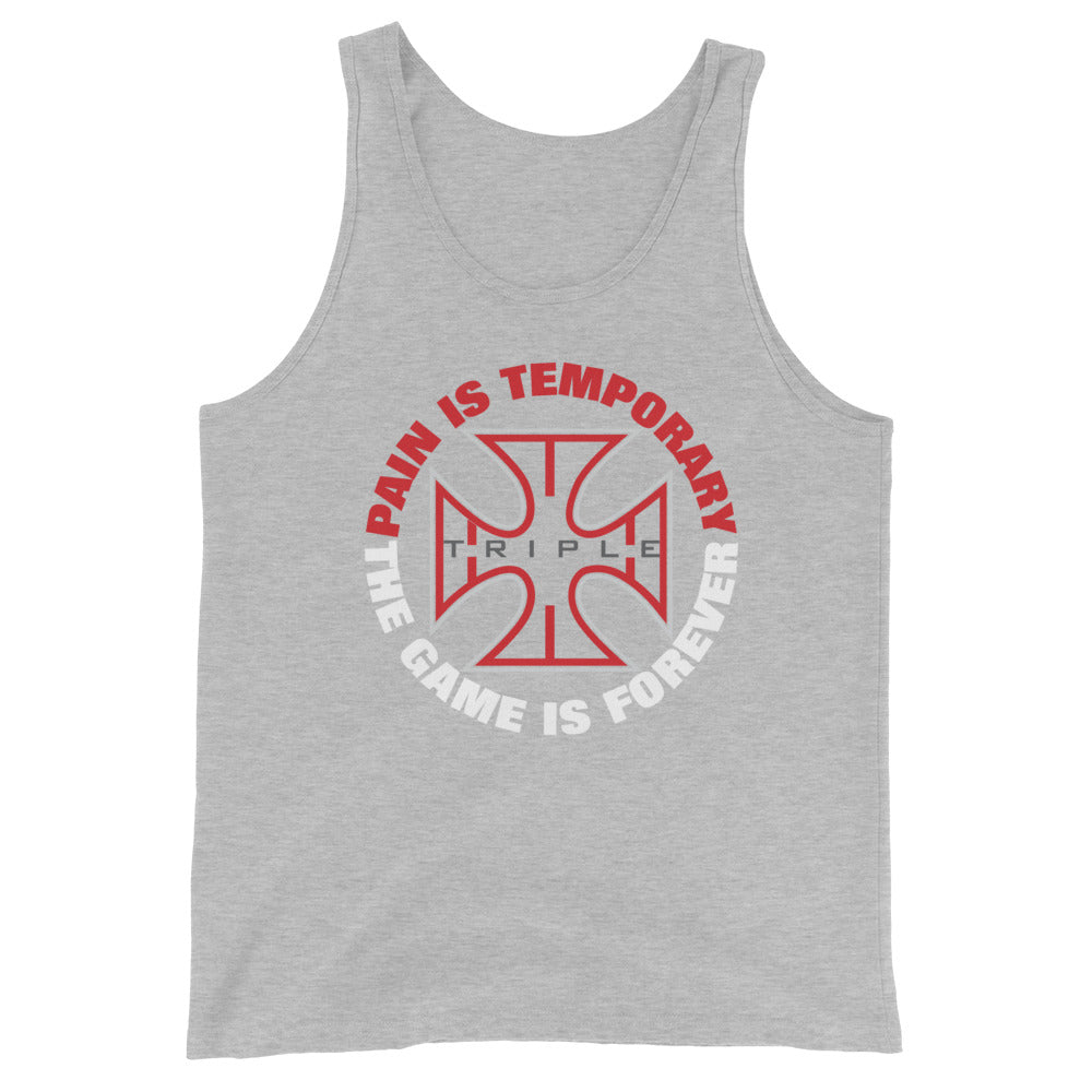 [Color:Athletic Heather] Triple H "Pain Is Temporary" Tank Top