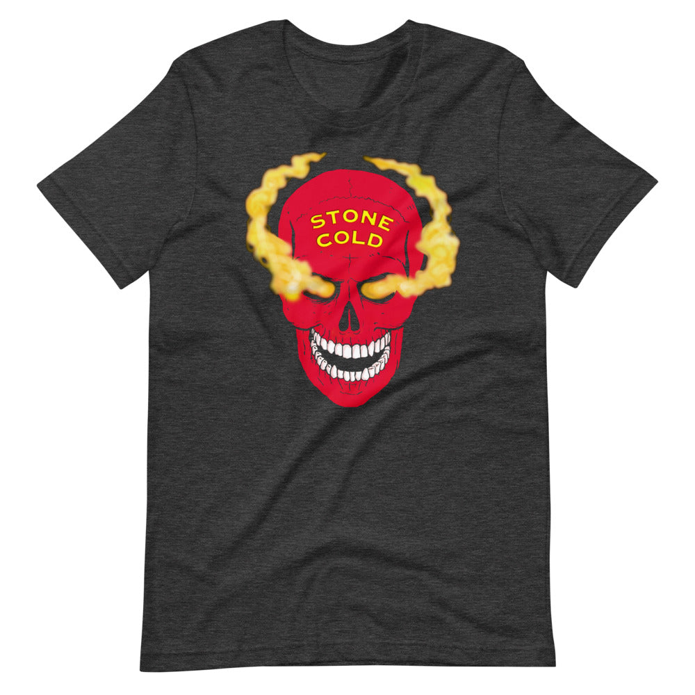 [Color:Dark Grey Heather] Stone Cold Steve Austin "Red Skull" T-Shirt