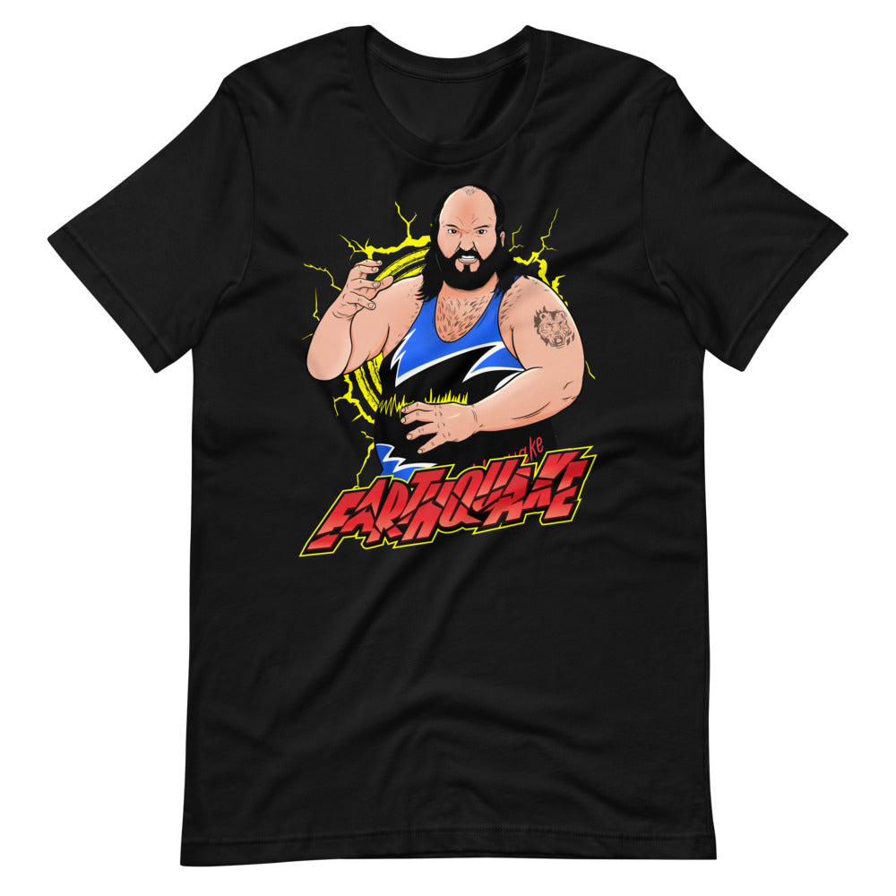 [Color:Black] Earthquake Illustrated Graphic T-Shirt