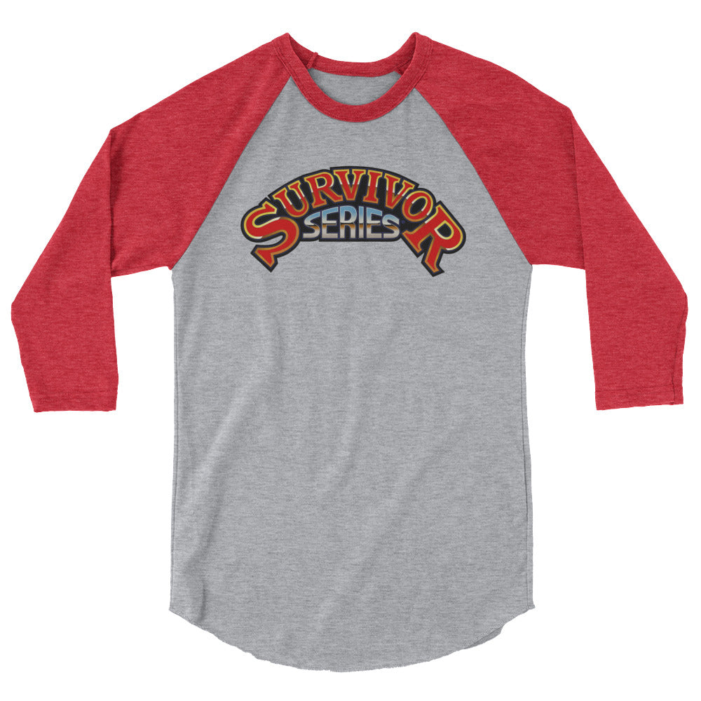 Survivor Series Old School Logo 3/4 Sleeve Raglan Shirt