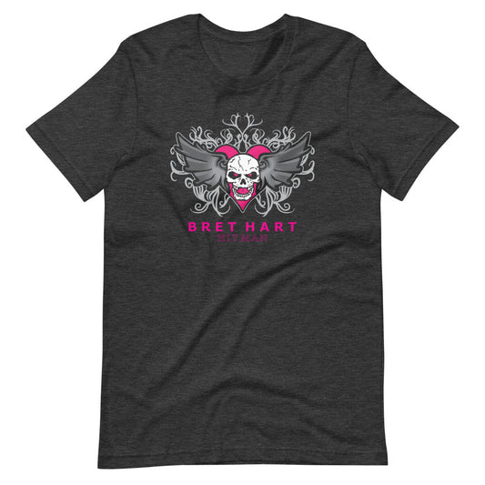[Color:Dark Grey Heather] Bret Hart "Skull & Wings" T-Shirt