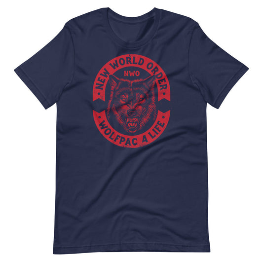 nWo "Wolfpac 4 Life" T-Shirt T-Shirt Navy PWcatalog