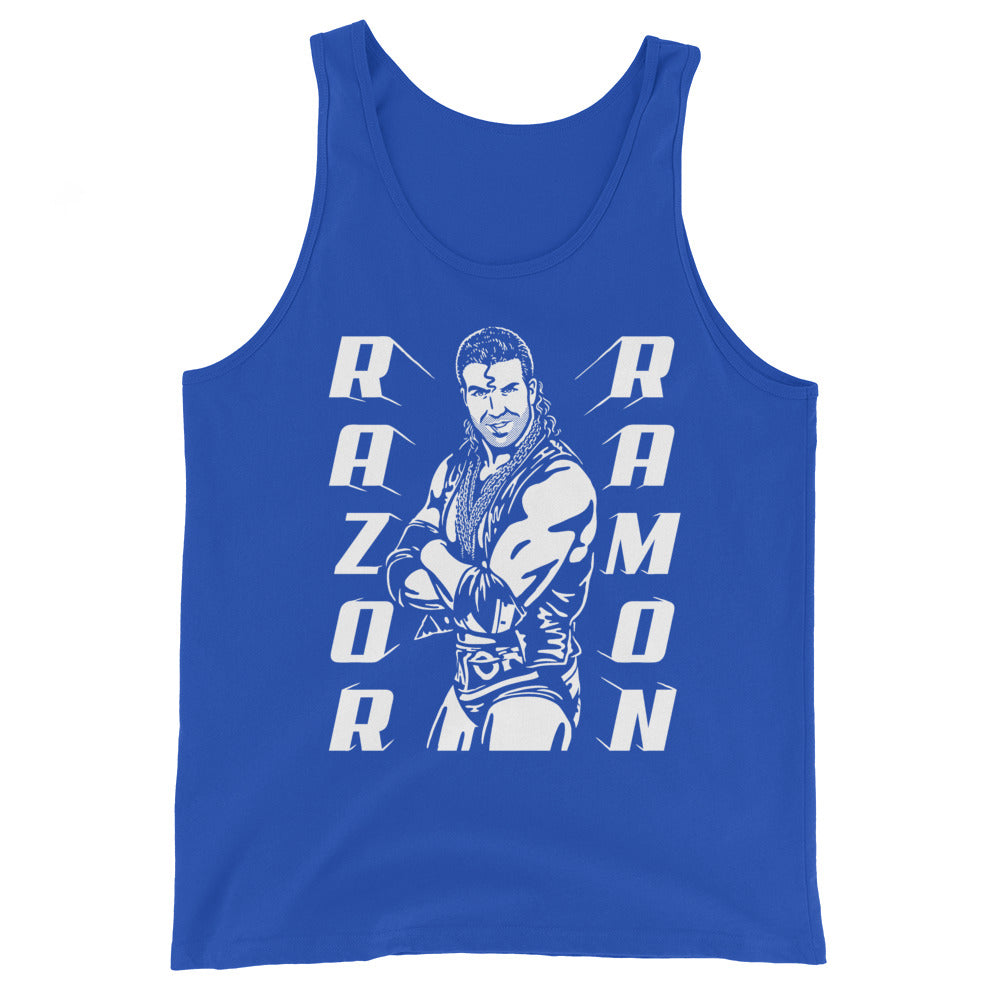 [Color:True Royal] Razor Ramon "Illustrated" Tank Top