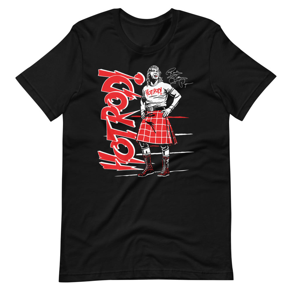 [Color:Black] Rowdy Roddy Piper "Hot Rod! Signature" T-Shirt