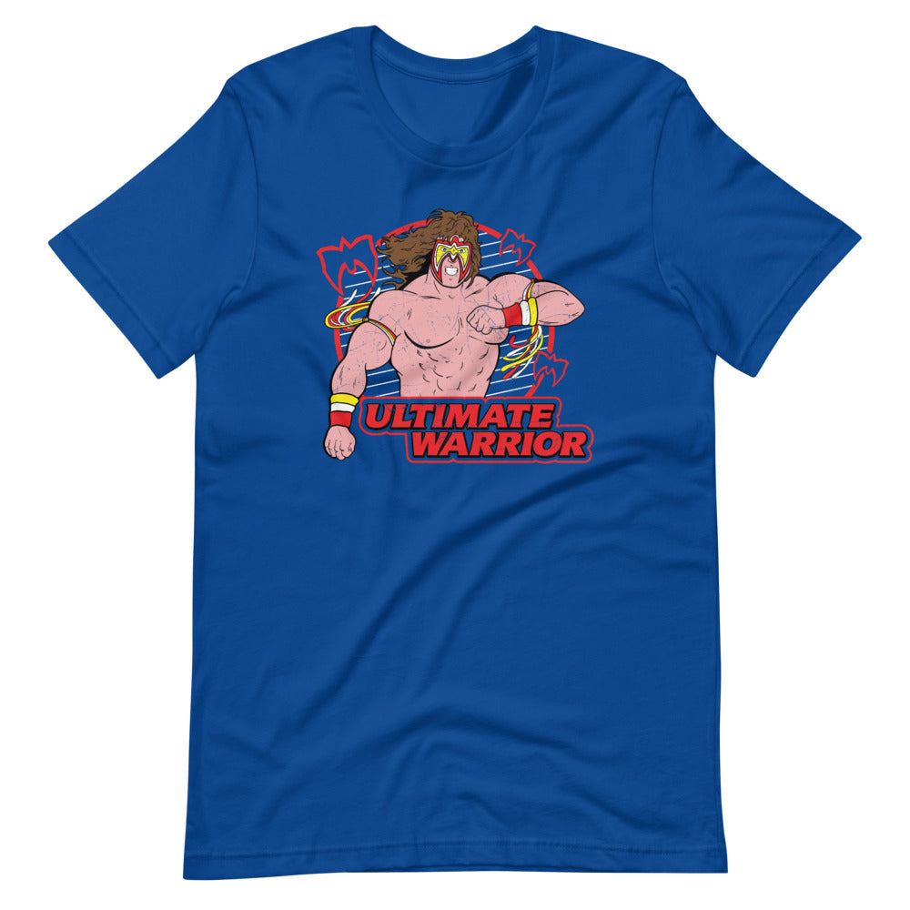 [Color:True Royal] Ultimate Warrior Vintage Illustrated Graphic T-Shirt