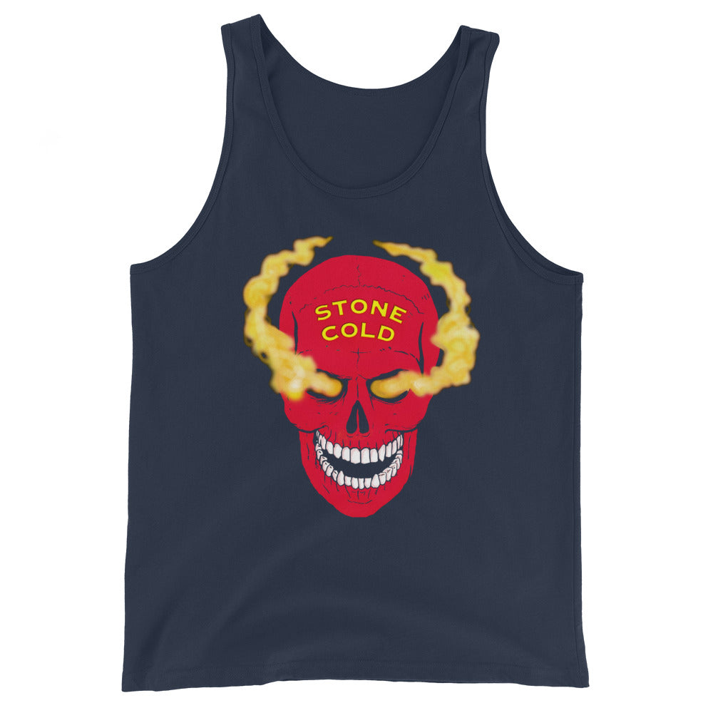 [Color:Navy] Stone Cold Steve Austin "Red Skull" Tank Top