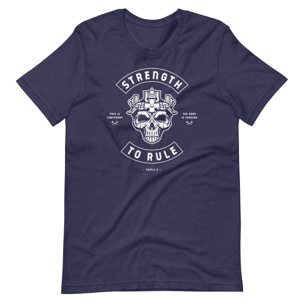 [Color:Heather Midnight Navy] Triple H "Strength To Rule" T-Shirt
