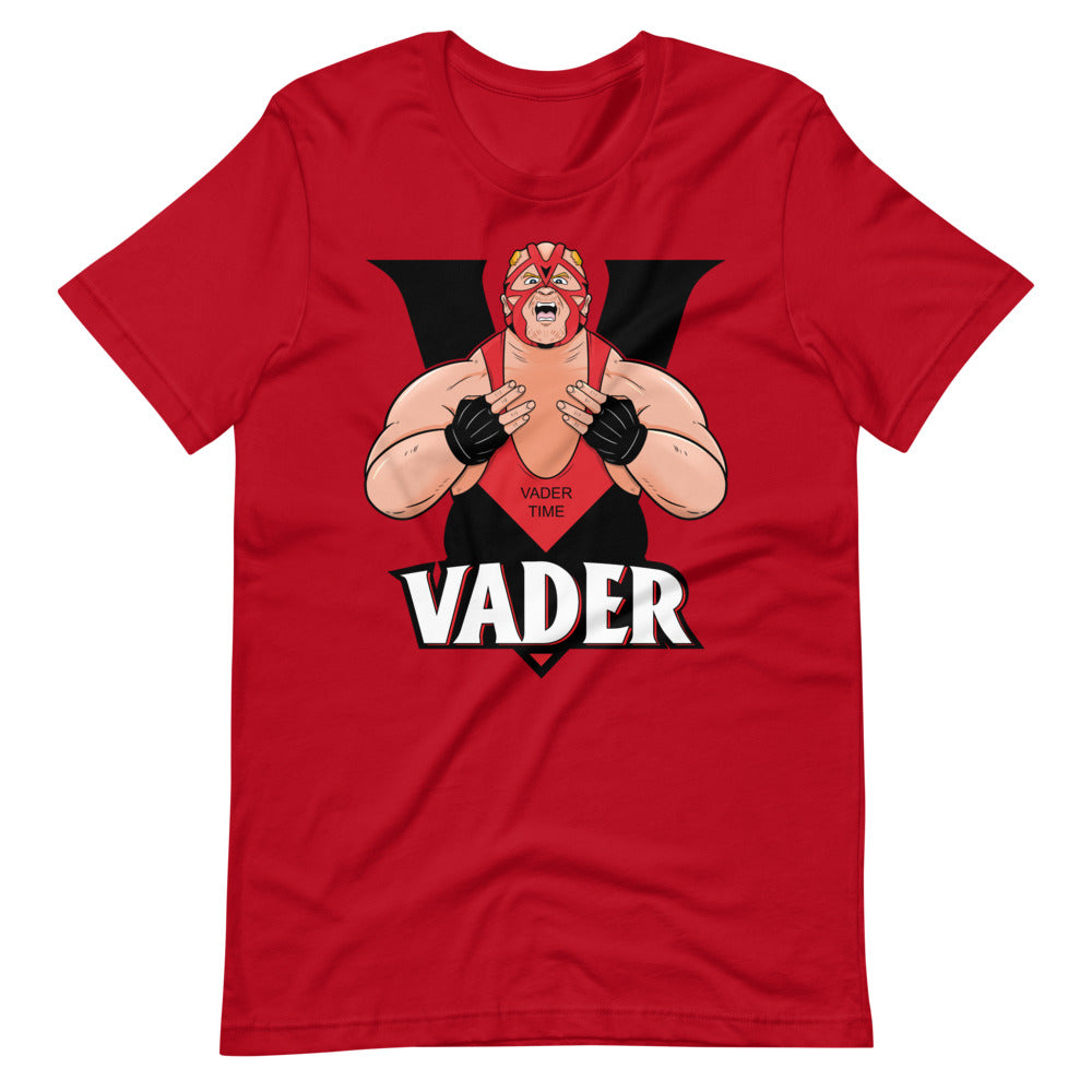 [Color:Red] Vader Illustrated Graphic T-Shirt