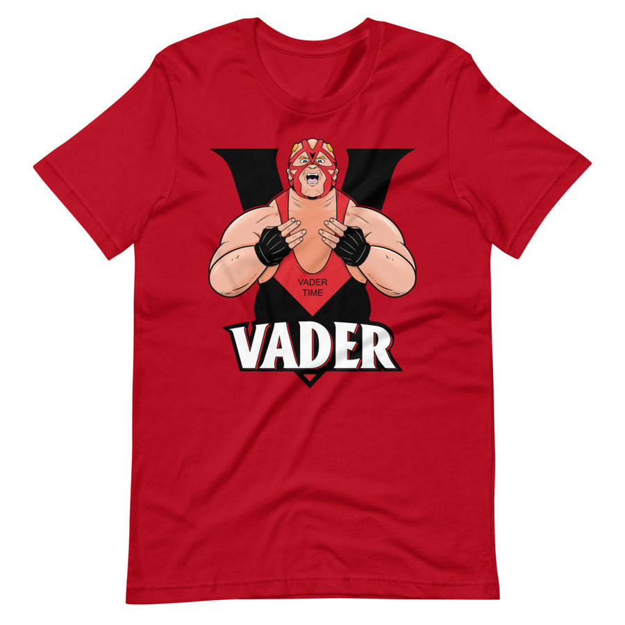 [Color:Red] Vader Illustrated Graphic T-Shirt