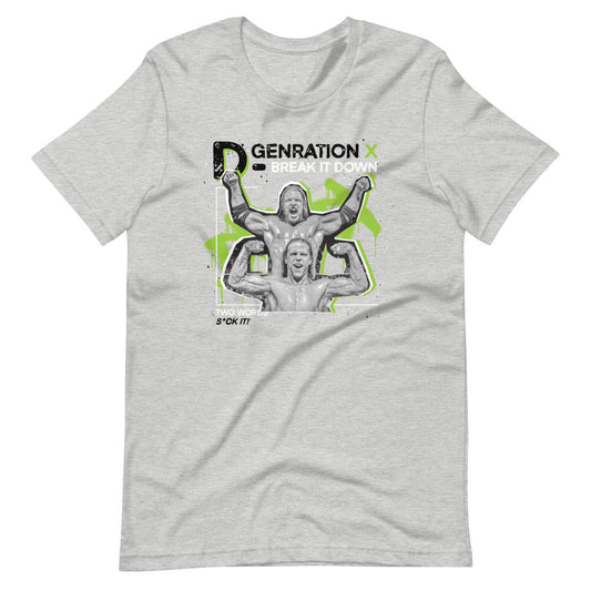 [Color:Athletic Heather] D-Generation X "Break It Down Photo" T-Shirt