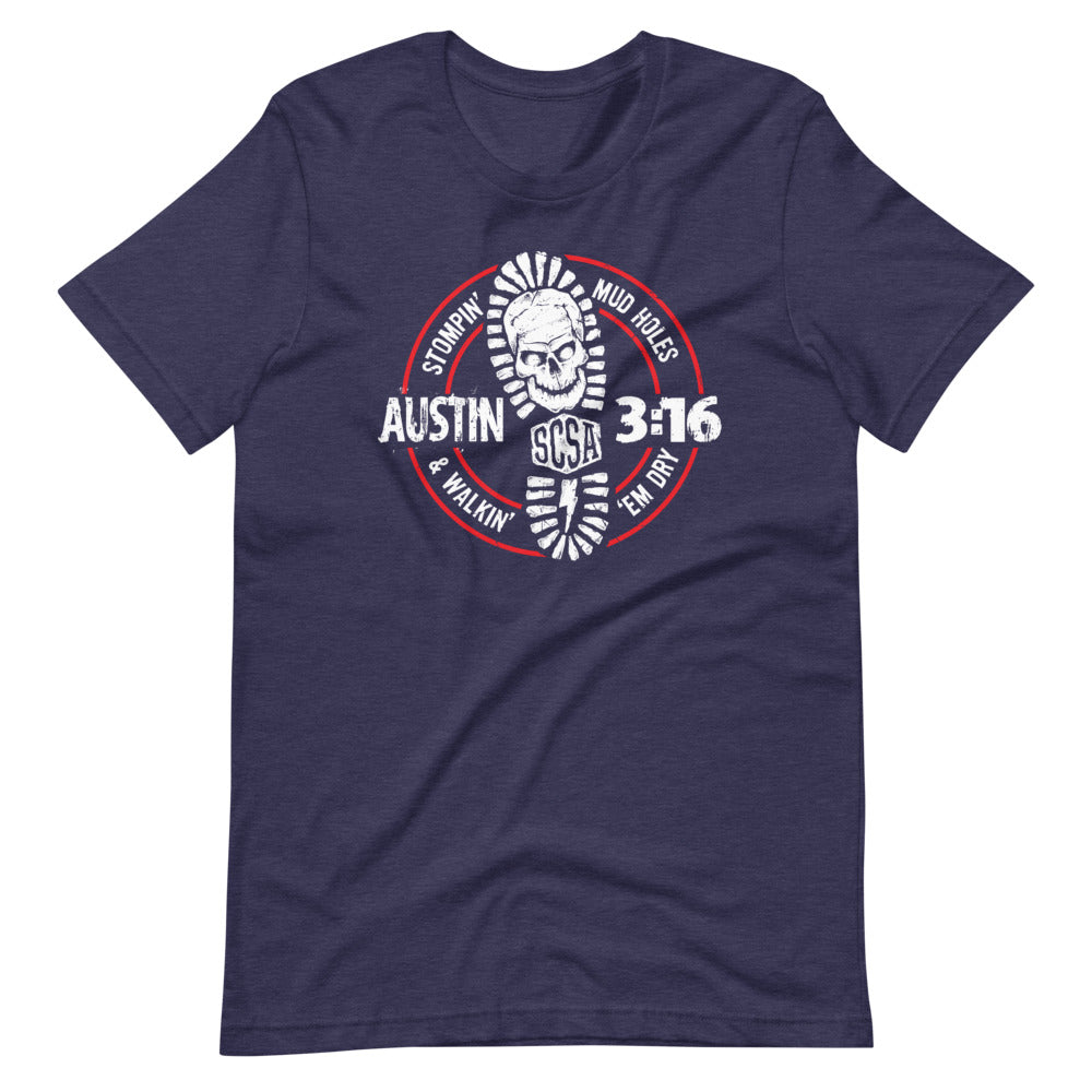 [Color:Heather Midnight Navy] Stone Cold Steve Austin "Mudholes" T-Shirt