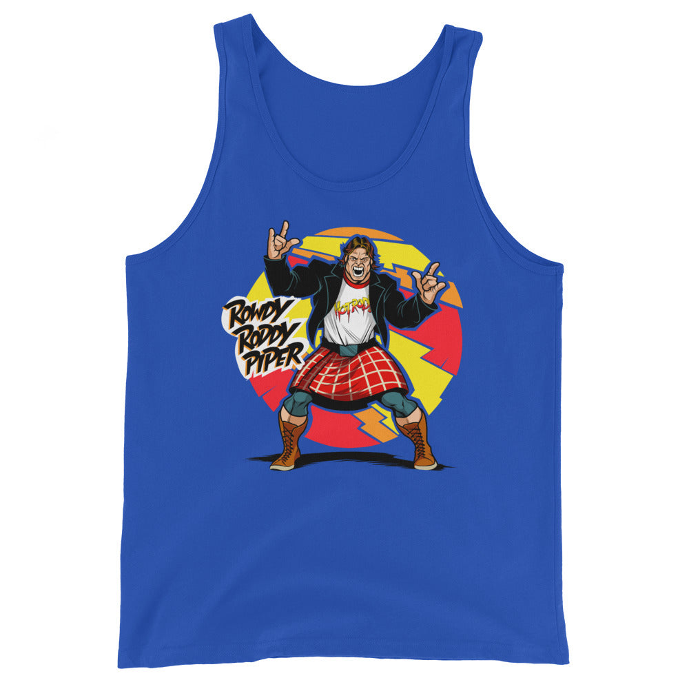 [Color:True Royal] Rowdy Roddy Piper "Get Rowdy" Tank Top
