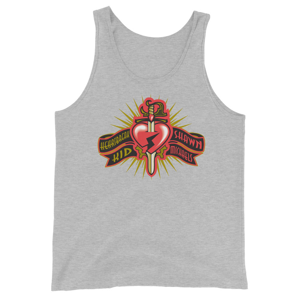[Color:Athletic Heather] Shawn Michaels "Heartbreak Logo" Tank Top