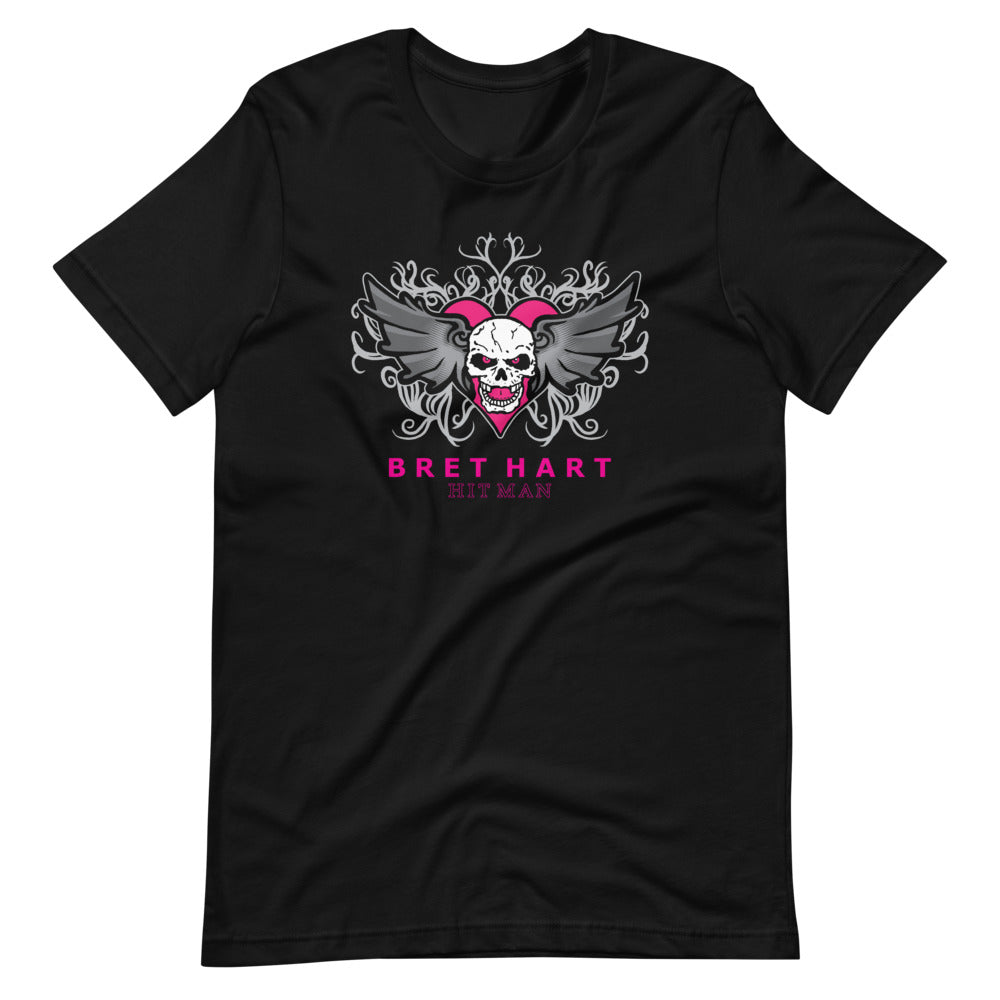 [Color:Black] Bret Hart "Skull & Wings" T-Shirt