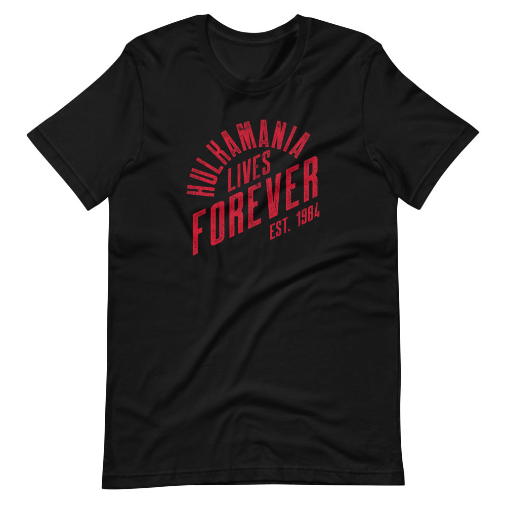 [Color:Black] Hulk Hogan "Hulkamania Lives Forever" T-Shirt