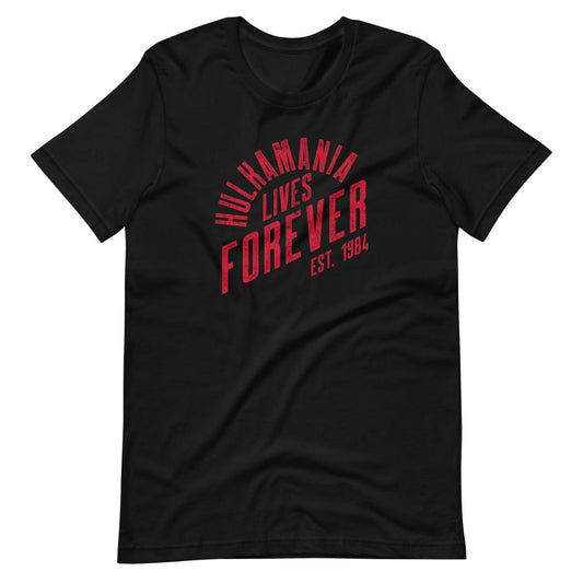 [Color:Black] Hulk Hogan "Hulkamania Lives Forever" T-Shirt