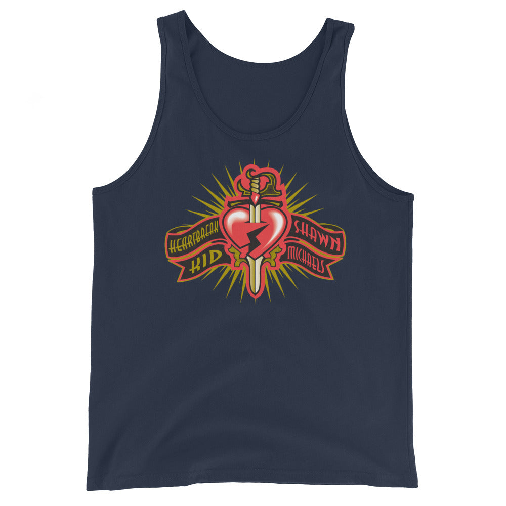 [Color:Navy] Shawn Michaels "Heartbreak Logo" Tank Top