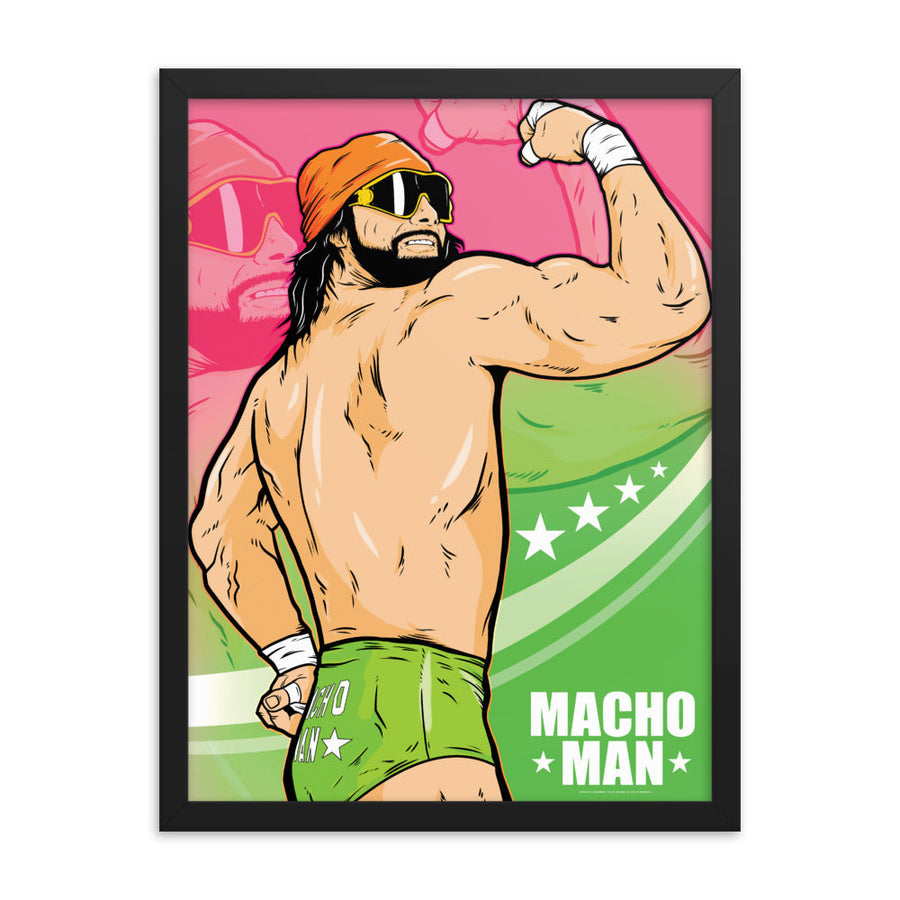 Macho Man 18x24 Framed Giclée Print