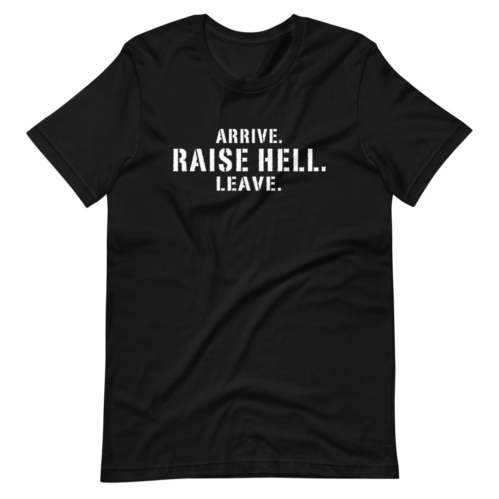 [Color:Black] Stone Cold Steve Austin "Arrive. Raise Hell. Leave" T-Shirt