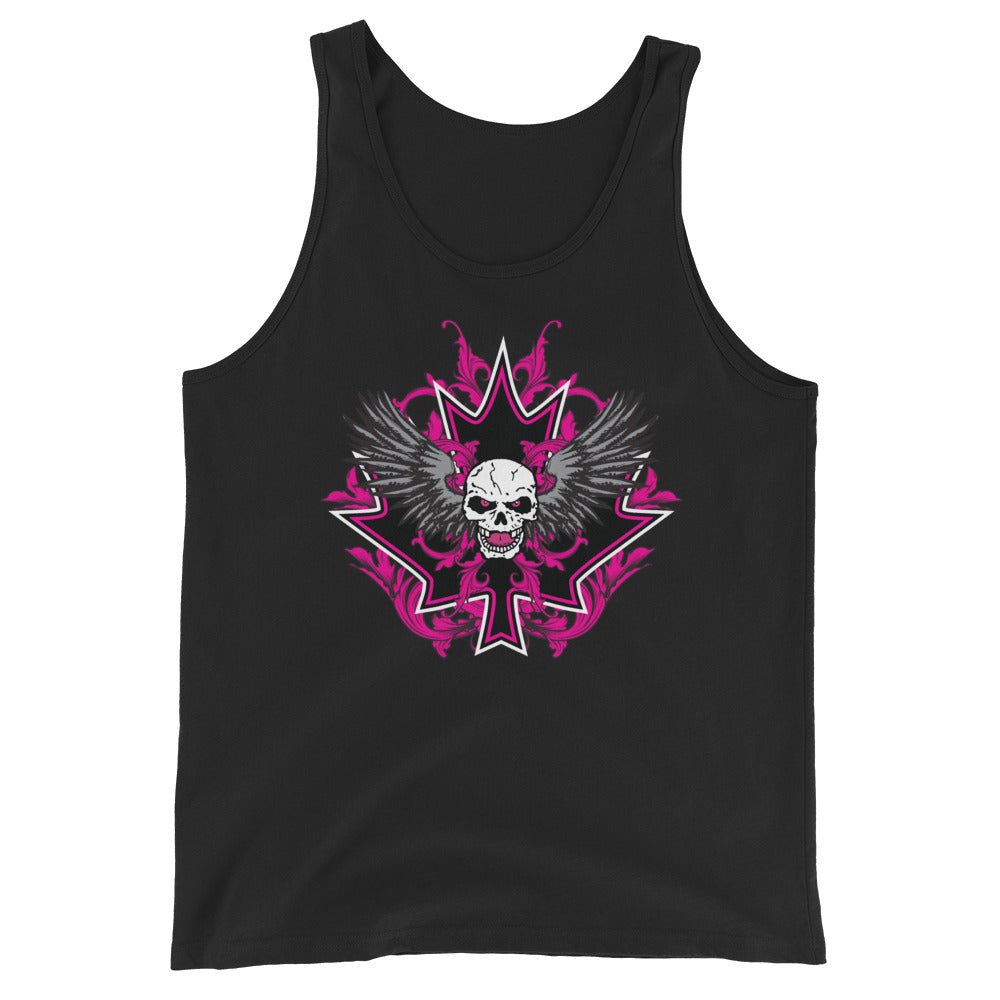 [Color:Black] Bret Hart "Skull & Leaf" Tank Top