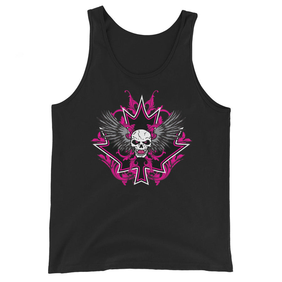 [Color:Black] Bret Hart "Skull & Leaf" Tank Top