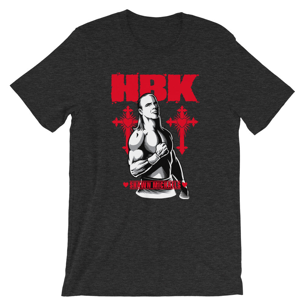 [Color:Dark Grey Heather] Shawn Michaels "HBK" T-Shirt